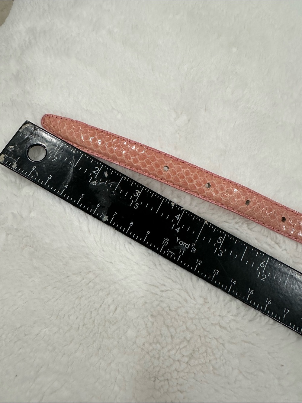 Vintage snakeskin Charter Club Slim Pink Belt with Gold-Tone Buckle - Picture 10 of 12